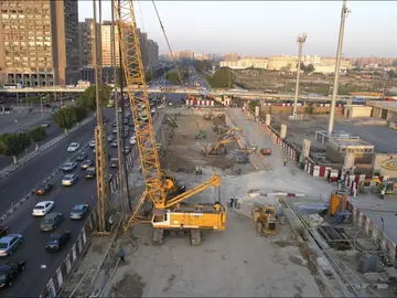 Bauer Egypt was tasked with key foundation and groundwater control works for Phase 2 of Cairo Metro Line 3