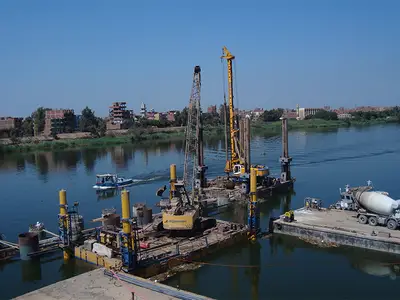 Our Experts from Bauer Egypt were tasked with the critical foundation work for the Banha Bridge over the Nile River