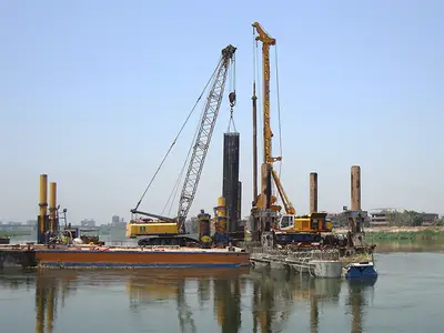 Bauer Egypt executed 1,500 lm of piles with a diameter of 2,000 mm and a length of 47 m